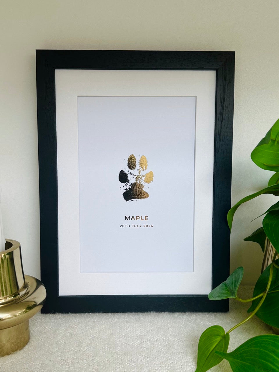 Foiled Pet Paw Print Artwork, Kit Included