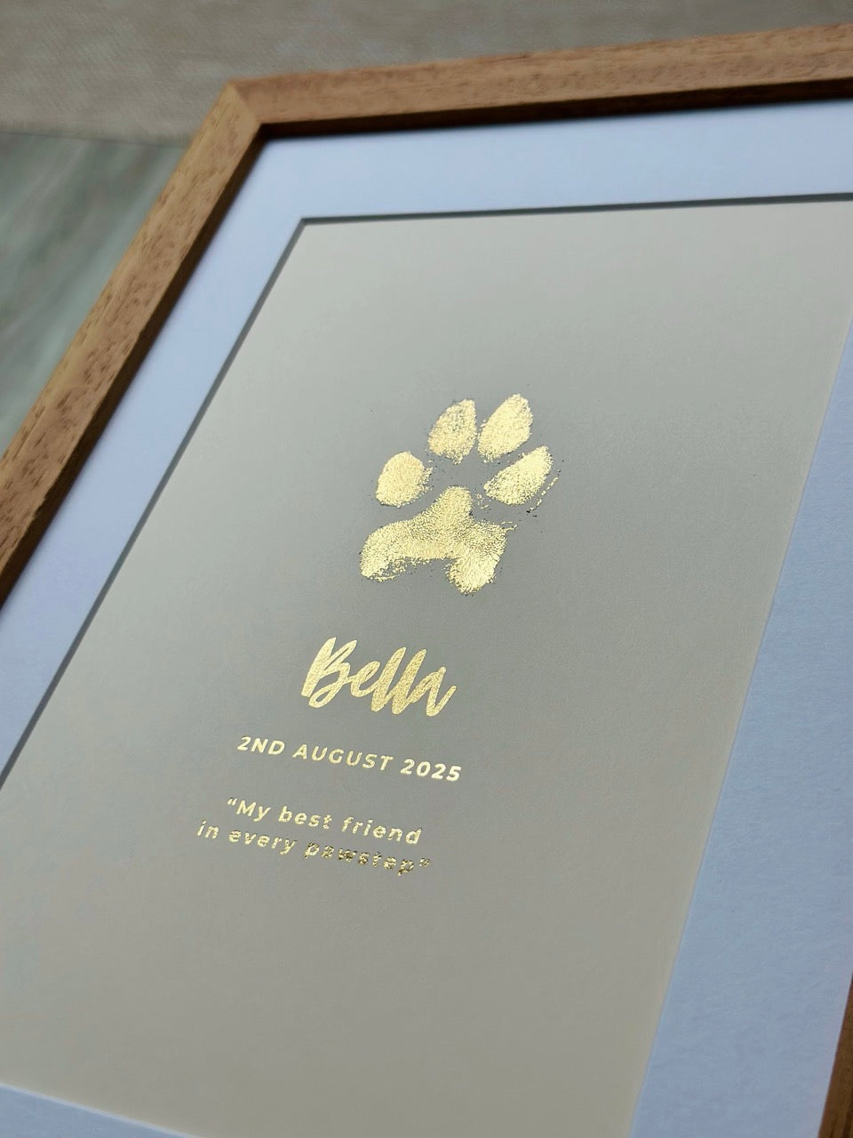 Foiled Pet Paw Print Artwork, Kit Included
