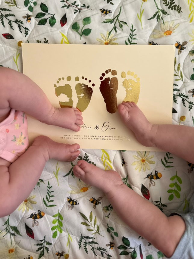 Siblings Hand & Footprint Artwork, Kit Included