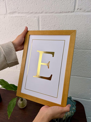 Foiled Baby Name Letter Print