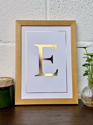 Foiled Baby Name Letter Print