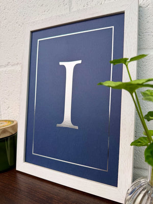 Foiled Baby Name Letter Print