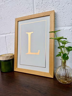 Foiled Baby Name Letter Print
