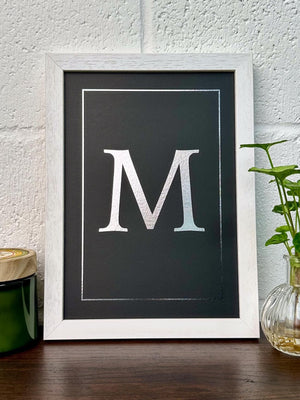 Foiled Baby Name Letter Print