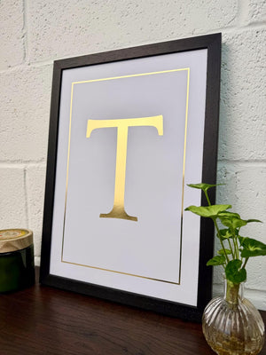 Foiled Baby Name Letter Print