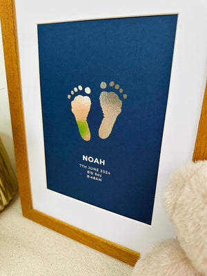 Foiled Baby Hand & Footprint Artwork
