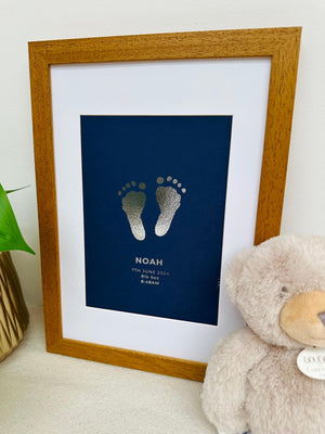 Foiled Baby Hand & Footprint Artwork