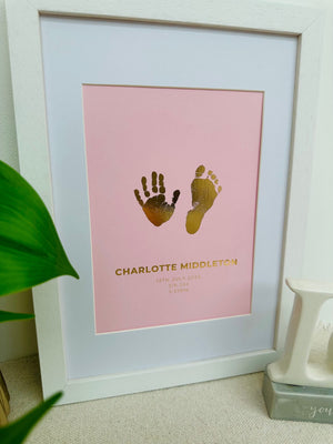 Foiled Baby Hand & Footprint Artwork