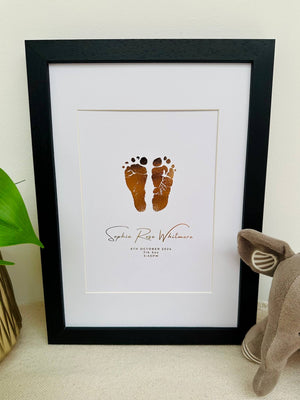 Foiled Baby Hand & Footprint Artwork