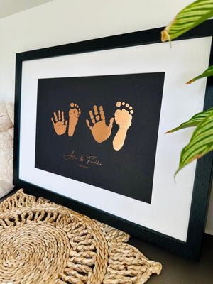 Siblings Hand & Footprint Artwork