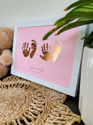 Siblings Hand & Footprint Artwork