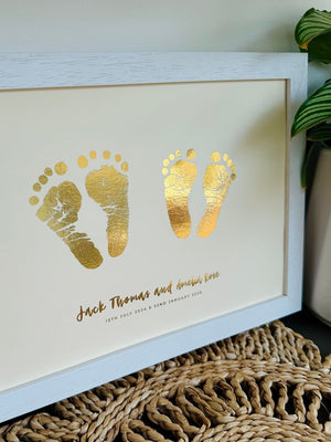 Siblings Hand & Footprint Artwork