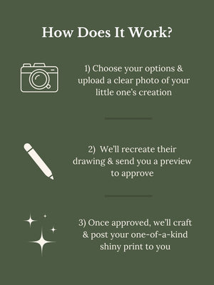 Children Drawing | Custom Foil Artwork