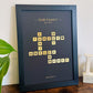 Custom Family Name Puzzle Foil Print