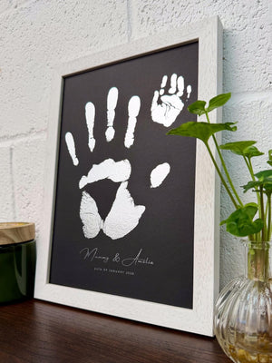 Foiled Parent & Child Handprint Artwork