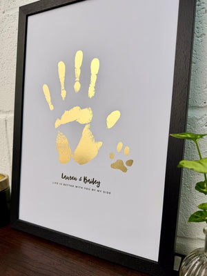 Foiled Paw & Me Inprint Artwork