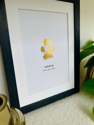 Foiled Pet Paw Print Artwork