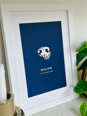 Foiled Pet Paw Print Artwork