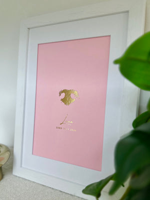 Foiled Pet Paw Print Artwork
