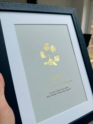 Foiled Pet Paw Print Artwork