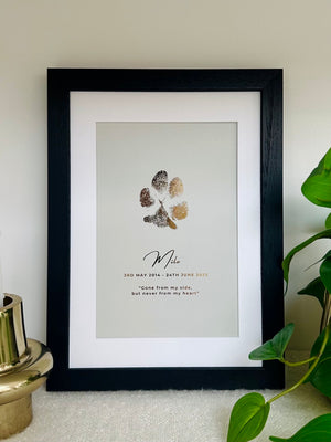 Foiled Pet Paw Print Artwork
