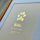 Foiled Pet Paw Print Artwork, Kit Included