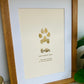 Foiled Pet Paw Print Artwork, Kit Included