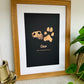 Foiled Pet Paw Print Artwork, Kit Included