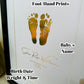 Foiled Baby Hand & Footprint Artwork, Kit Included