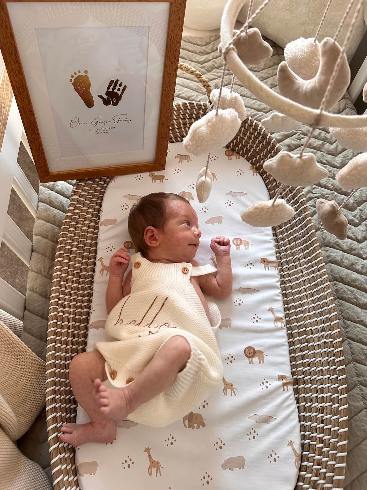 Foiled Baby Hand & Footprint Artwork, Kit NOT Included