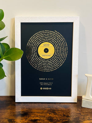 Song Lyrics | Custom Metallic Foil Print