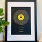 Song Lyrics | Custom Metallic Foil Print