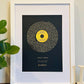 Song Lyrics | Custom Metallic Foil Print