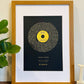 Song Lyrics | Custom Metallic Foil Print
