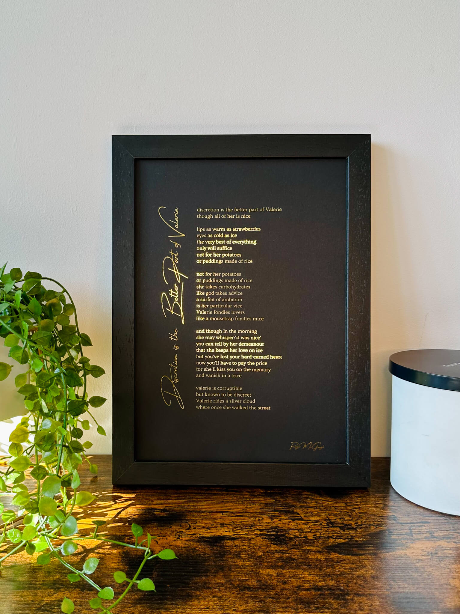 Favourite Poem or Text | Custom Metallic Foil Print – More Than Foil