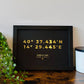 Custom Latitude Coordinates | Metallic Foil Print