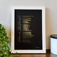 Favourite Poem or Text | Custom Metallic Foil Print