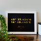 Custom Latitude Coordinates | Metallic Foil Print