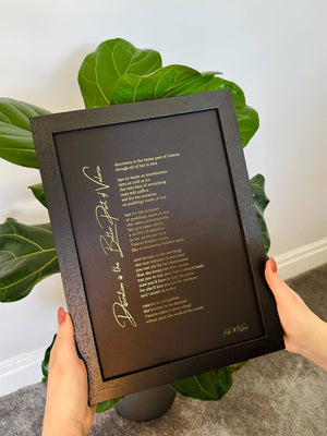 Favourite Poem or Text | Custom Metallic Foil Print