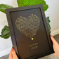 Heart Shape Song Lyrics | Custom Metallic Foil Print