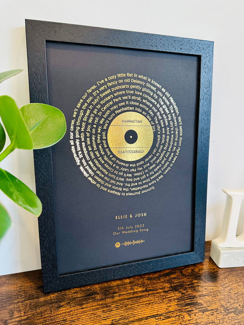 Song Lyrics | Custom Metallic Foil Print