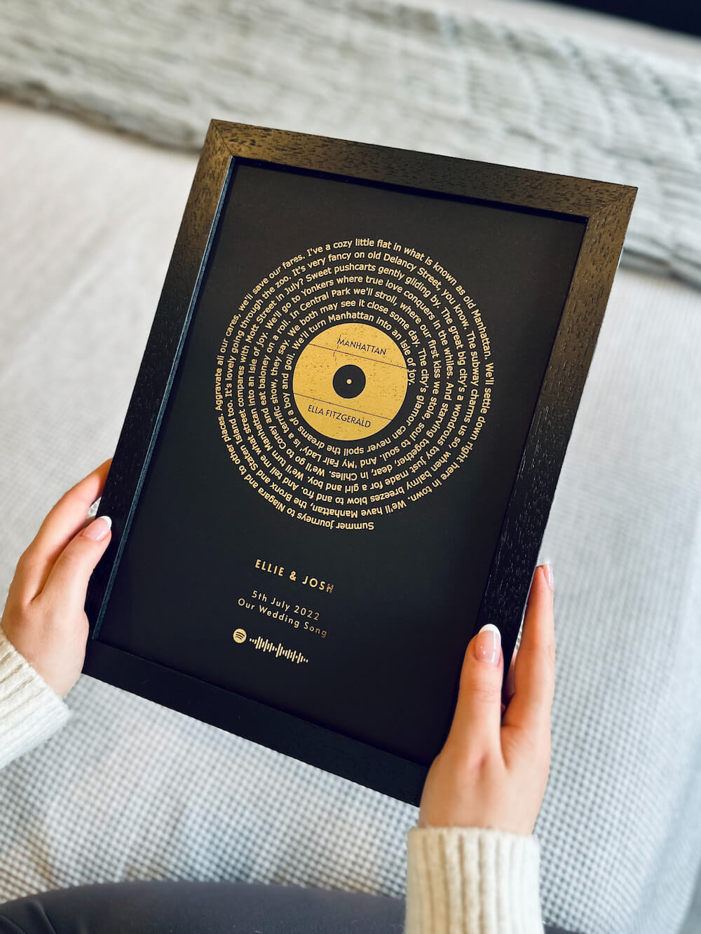Song Lyrics | Custom Metallic Foil Print