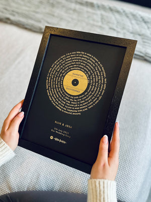Song Lyrics | Custom Metallic Foil Print