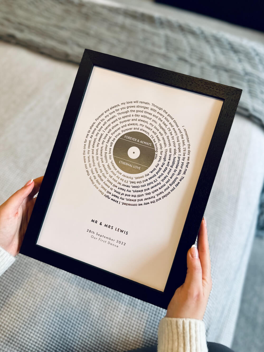 Song Lyrics | Custom Metallic Foil Print