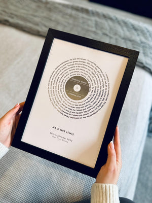 Song Lyrics | Custom Metallic Foil Print
