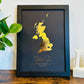 Any Country & Location | Custom Map Foil Print