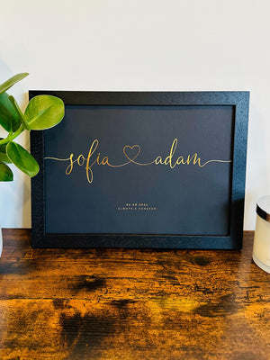 Couple Names & Date | Custom Foil Print