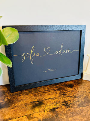 Couple Names & Date | Custom Foil Print