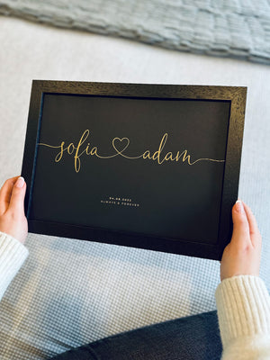 Couple Names & Date | Custom Foil Print