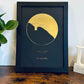 Any Location | Custom Round Map Foil Print